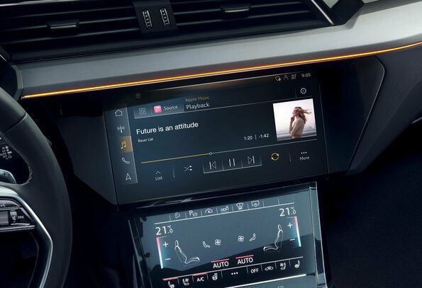 Infotainment van Audi met Apple Music